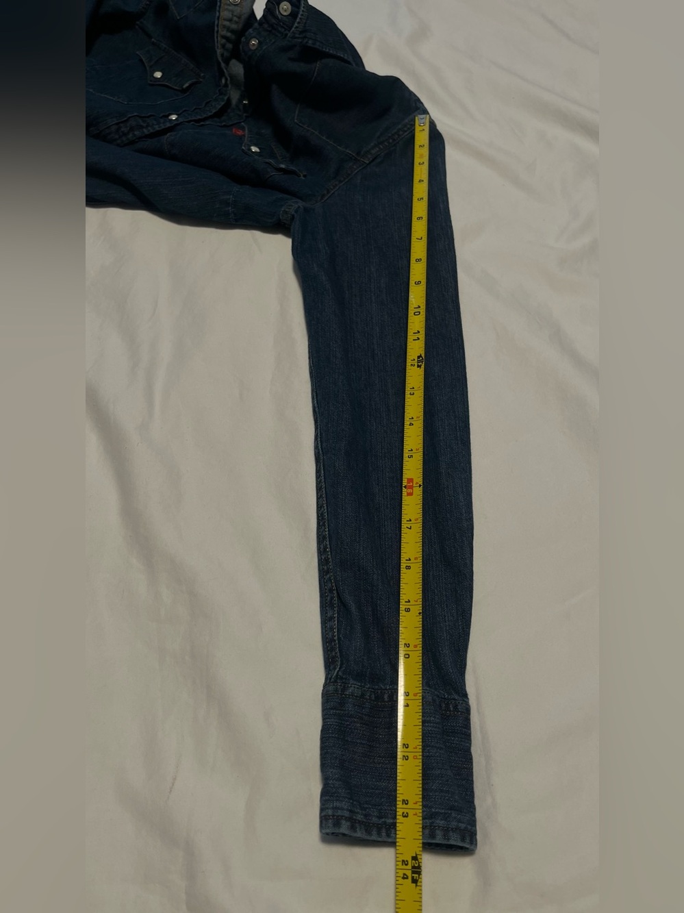 Women’s LEVI”S ICONS REINVENTED Cotton Dark Blue Western Denim Shirt Size M - Picture 14 of 14